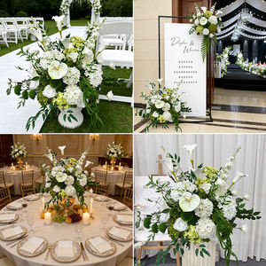 Ramo de Flores Artificiales de Seda Realistas Estilo Jardín Campestre, Decoración Floral Artificial para Bodas al Aire Libre - Product Image 2