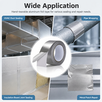 Cinta de Aluminio Impermeable y Resistente al Calor para Reparación de Tuberías y Sellado de HVAC