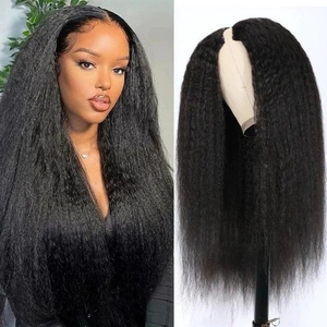 Perruque V-Part en <span class=keywords><strong>Cheveux</strong></span> Humains Pas Chère avec Clips, 100% <span class=keywords><strong>Cheveux</strong></span> Humains Brésiliens Vierges, Sans Tissage, Perruques V-Part Frisées Kinky en <span class=keywords><strong>Cheveux</strong></span> Humains - Product Image 1