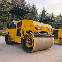 Nouveau modèle de rouleau compresseur routier à double tambour de 6 tonnes, compresseur diesel durable, rouleau vibratoire pour béton