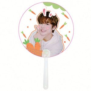 Éventail en plastique transparent personnalisé, éventail en plastique 3D, éventail transparent en PVC avec un joli cadeau - Product Image 1