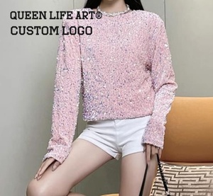 Custom Sequin <strong>Easter</strong> <strong>Top</strong> Manufacturers for Customs Clothes Houston Texans Sequin <strong>Tops</strong> Customized Silver Sequin <strong>Tops</strong> Plus Size - Product Image 5