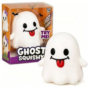 Juguete Antiestrés de Silicona con Forma de Calabaza Fantasma de Halloween, 15 cm, Jumbo, Bonito y Suave, Regalo para Fiestas - Product Image 1