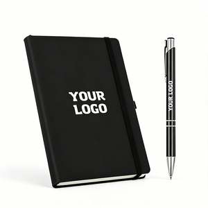 Wholesale Promo Business Gift Customized Gold Logo A5 A6 PU Leather Journals Flat <b>Lined</b> Portable Stationary <b>Notebook</b> - Product Image 1