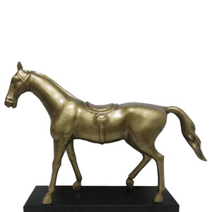 Sculpture de cheval Yima Dangxian 480*130*350MM en aluminium coulé, figurine décorative pour hall d'hôtel - Product Image 2