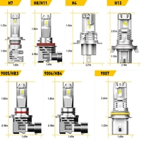 Ampoule de phare LED M3 H4, faisceau Hi/Lo, remplacement de l'halogène, lampe blanche brillante, éclairage stable, démarrage rapide pour Philips H4