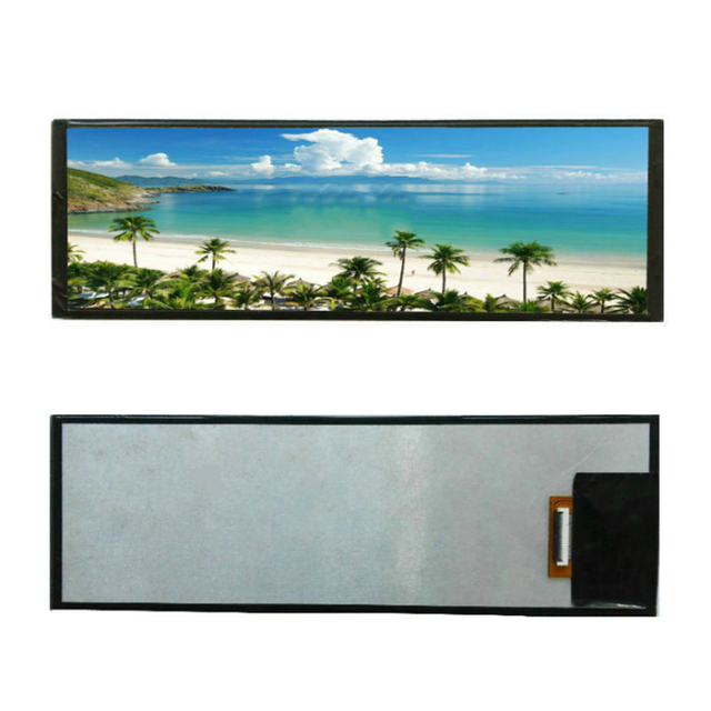 7.84" Bar LCD Display 400x1280 40-Pin MIPI Interface Capacitive Touch Screen Black Automotive/Rearview Mirror Application 600