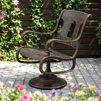 Chaises pivotantes durables empilables en aluminium pour jardin moderne
