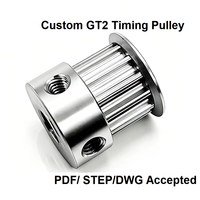 Poulie de distribution synchrone en aluminium haute précision 2GT GT2 2M 3M 16T 20T avec alésage personnalisé et vis de réglage