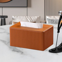 Couvercle de boîte à mouchoirs personnalisé avec logo Boîte à mouchoirs en cuir de luxe pour salon salle à manger porte-boîte à serviettes