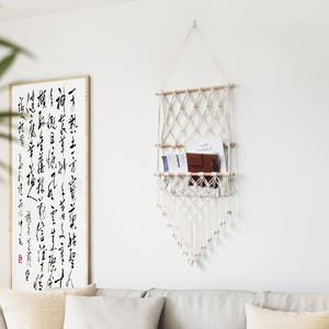 رفوف بوهو تصنعها بنفسك على الحائط الخشب مكرمية الجدار الشرائط الجدار الجدار لغرفة المعيشة غرفة نوم - Product Image 6