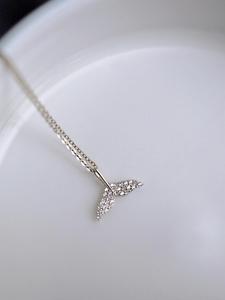 9K 2021 Kj397 bijoux de mode coréens exquis élégant sirène princesse queue de poisson pendentif chaînes de cou avec pendentifs à breloque en or - Product Image 5