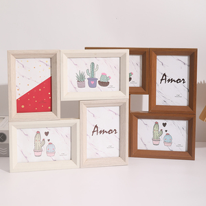 Nuovo arrivo 2 colori classici MDF Collage cornice per foto all'ingrosso di colore del legno in piedi appesa pareti Decorative Art Pic Frame - Product Image 5