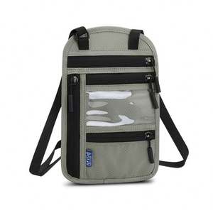 Porta Pasaportes con Bloqueo RFID Personalizado, Bolsa para Dinero y Tarjetas de Viaje, Bolsa Protectora para Documentos con Correa para el Cuello - Product Image 1