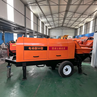 Pompe à béton compacte diesel sur remorque 25m³/h haute pression pour petits projets de construction et résidentiels, CE, prix usine