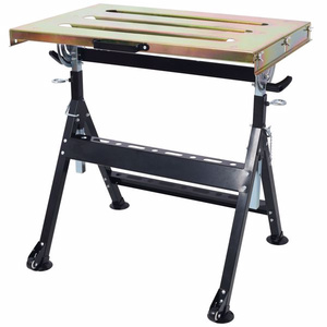 DB 30\"x20\" Steel <b>Welding</b> Workbench Table 400lbs Load Capacity Automatic Folding Work <b>Bench</b> Three Slot Design <b>Welding</b> Table - Product Image 2