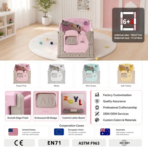 Nuovo Design Box <span class=keywords><strong>per</strong></span> Bambini Pieghevole Multifunzione in Plastica Sicura con Cancello Bloccabile e Tappetino <span class=keywords><strong>per</strong></span> Asilo Nido e Neonati - Product Image 1