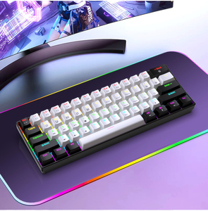 Atacado em Estoque Ergonômico Wired 61 Teclas Led Backlight Tpye-C 60% Computador Mini Gaming Teclado Mecânico - Product Image 1