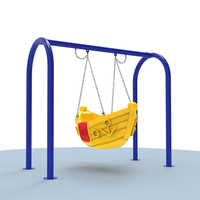 Nouvel ensemble de balançoires en métal et plastique en forme de bateau pour enfants, pour intérieur/extérieur, idéal pour parcs de trampolines et aires de jeux scolaires