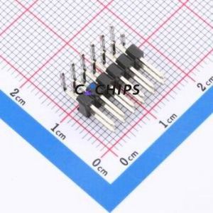 A254AD-WS06P-PC030 Pin Header Bent Lead Through Hole,P=2.54mm Connector 2x6P Square Hole Double Row 12P - Product Image 1