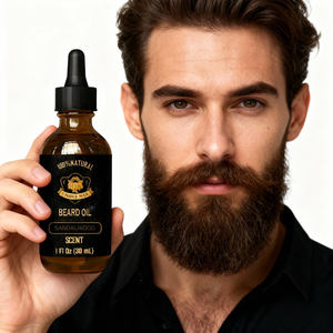 Fabrika 100% doğal özelleştirmek sandal organik erkekler sakal yağı özel etiket şişeleri sakal uzatma yağ sakal yağı - Product Image 2
