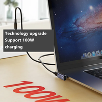 Nouvelle mise à niveau fort magnétique 40Gbps adaptateur USB C en forme de U 100W type-c femelle à type C connecteur mâle 8K 60Hz convertisseur Audio