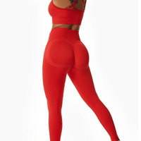 Leggings Deportivos Sin Costuras para Mujer, Cintura Alta, para Entrenamiento, Yoga, Gimnasio, Elásticos, Transpirables