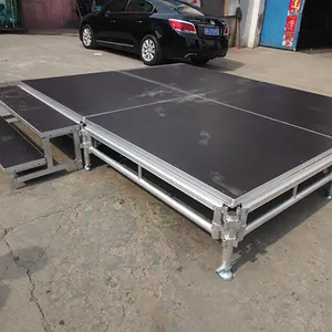 Populair Verstelbaar Podium Truss Design Bruiloft Evenement Draagbare Dj Podiumshow Concert Mobiele Truss Aluminium Outdoor Mobiel Podium P