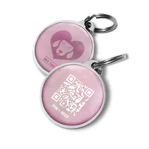 Programmable Epoxy Nfc Pet Id Collar Tag For Dog Cat Customized Logo Qr Code And Url