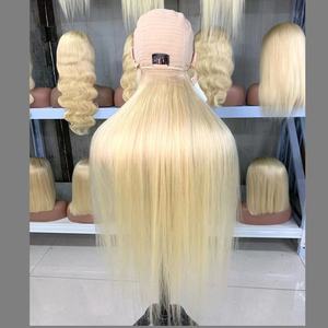 Pelucas brasileñas Remy al por mayor con encaje frontal, rubias 613, lisas como hueso, HD, pre-arrancadas, con cabello de bebé, pequeñas, sin pegamento, para mujer negra - Product Image 4