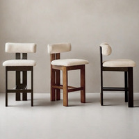 Tabouret de bar en bambou de style français, vintage, pour la maison, le restaurant, le loisir, tabouret haut, design nordique, chaise de réception, cuisine, métal