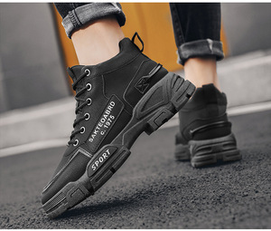 Botas Chukka de Algodón de Media Caña para Hombre, Estilo Británico, de Trabajo, de Moda, para Caminar, Otoño-Primavera - Product Image 3