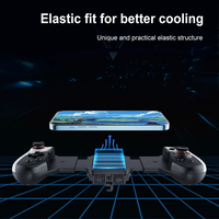 KJ02 2 in 1 Gamepad Teleskopik Tipe C Pendingin Nirkabel Pengontrol Game Seluler Dual Joystick untuk Android IOS Ponsel Switch PC