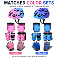 Ensemble de protection pour tout-petits : Casque à coque PC, Gants sans doigts en EPS, pour le skateboard, réglable, pour l'extérieur