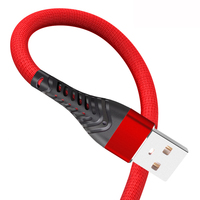 Kabel Data kepang kain, kabel pengisian daya USB mikro Tipe C tahan lama 3 kaki 6 10 kaki 2,4 A V8 untuk ponsel Android tablet
