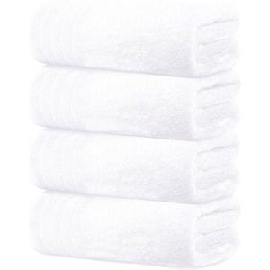 Serviette de toilette en tissu éponge doux, écologique, petite et carrée, 100% coton blanc, pour hôtel - Product Image 1