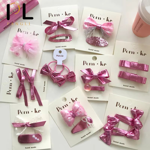 PL coréen Sequin dentelle enfants doux arc perle épingle à cheveux fée <span class=keywords><strong>frange</strong></span> nœud papillon casque charme paillettes Snap pinces à cheveux enfants filles - Product Image 1