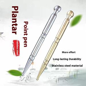 Palo de masaje de acupuntura de acero inoxidable de doble cabeza con función EMS, tablero corporal para ojo, meridiano Facial, pie, ventosas de acupuntura - Product Image 2