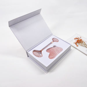 High Quality Anti Aging Facial Massage <b>Tools</b> Face Rose Quartz Jade <b>Roller</b> Gua Sha Set - Product Image 1