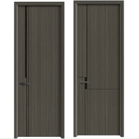 Porte de chambre d'hôtel fabriquée en Chine, design moderne, personnalisée, écologique, en aluminium et bois, compartiment étanche