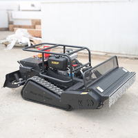 Livraison gratuite, tondeuse à gazon télécommandée Euro 5 CE EPA, tondeuse robotisée multifonctionnelle à moteur diesel, tondeuse robotisée pour pentes raides de 1200 mm