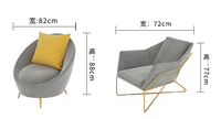 AILICHEN Ensemble canapé et table basse incurvés créatifs de forme spéciale Style de lit doux avec tissu