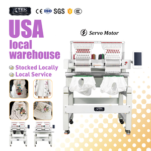 เครื่องปักคอมพิวเตอร์แบบสองหัว 15 เข็ม 1000 รอบต่อนาที รุ่น -1502 สำหรับปักหมวกและงานปักแบบเรียบ สำหรับเสื้อผ้า หมวก และเสื้อยืด - Product Image 3