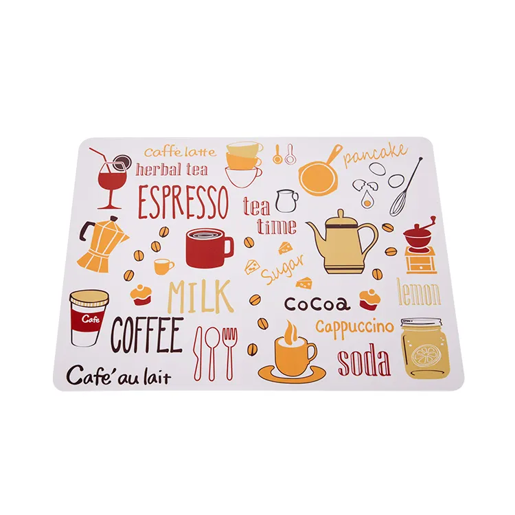 Customize Cola Coffee Tea Cute Printed Washable Placemats Kids Table Mat For Home Table Decoration