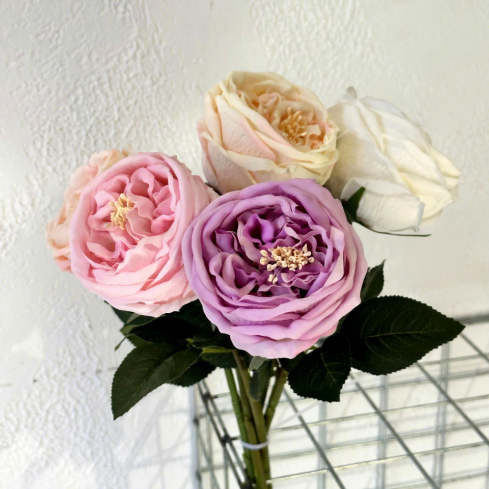 Single Rse Real Touch Latex Roses Pink High Quality Artificial Single Stem Mother ...