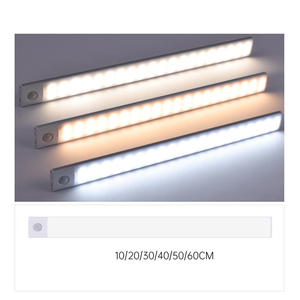 Lumière LED sous-armoire à détecteur de mouvement 30CM 0.88W, rechargeable, magnétique, avec 3 modes de couleur - Product Image 3