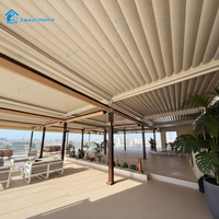 Pergola bioclimatique en aluminium Sweet Home, à toit solide à lames orientables motorisées, sur mesure, pour balcon, terrasse extérieure, auvent pare-soleil