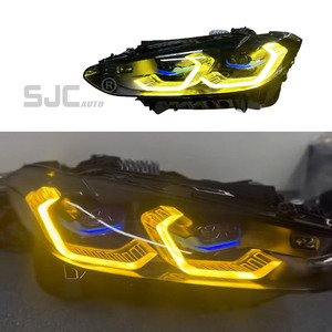 SJC <span class=keywords><strong>Auto</strong></span> Accessoires De Voiture Double Drls Phares pour BMW G8X G80 M3 G82 M4 G22 4 Série Laser Phare Plug and Play Golden Drl - Product Image 4
