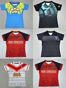 Sublimación personalizada Fiji Springbok Sudáfrica Negro <span class=keywords><strong>Rugby</strong></span> Jersey Set - Product Image 4