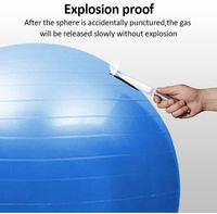 Ballon de yoga rond en PVC anti-éclatement, écologique, pour la maison, la gym, le fitness, le Pilates et l'équilibre